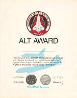 ALT Manned Flight Awareness medallion presentation