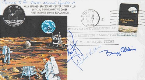 Apollo 11 flown cover from Mike Collins