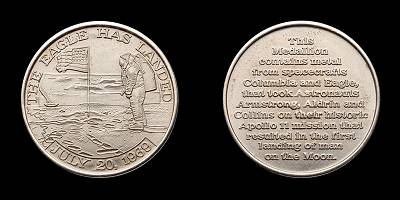 Apollo 11 Manned Flight Awareness medallion