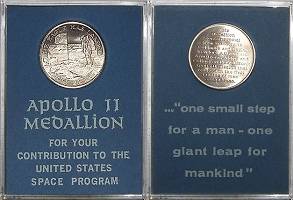 Apollo 11 Manned Flight Awareness medallion presentation