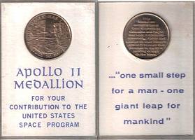 Apollo 11 Manned Flight Awareness medallion presentation