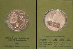 Franklin Mint Apollo 14 commemorative bronze coin