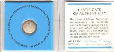 Franklin Mint Apollo 14 mini-coin