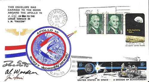 Sieger crew-owned Apollo 15 flown cover