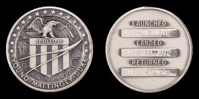 Apollo 16 Robbins medallion