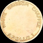 Apollo 1 gold Fliteline medallion back