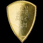 Gemini 11 gold Fliteline medallion back