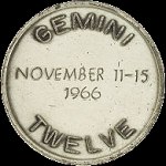 Gemini 12 Fliteline medallion back